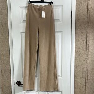 Elodie Women's Tan Ribbed Pants